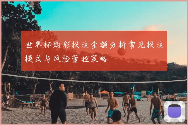 世界杯购彩投注金额分析常见投注模式与风险管控策略